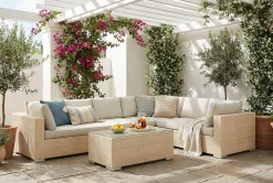 Comfort Garden Bahamas L-formet utesofa venstre, 7-seters med bord