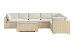 Comfort Garden Bahamas L-formet utesofa venstre, 7-seters med bord