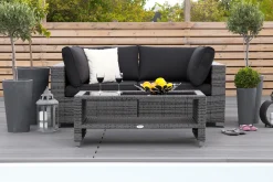 Comfort Garden Bahamas Loungegruppe 2 Pers Bord m Hylle