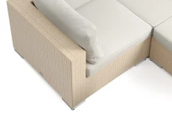 Comfort Garden Veranda & Terrasse|Loungemøbler Salg-Bahamas U-formet utendørs loungegruppe 8-seters med vendbar divan og bord Beige