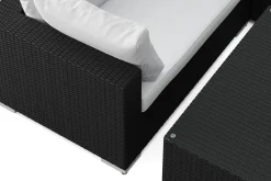 Comfort Garden Bahamas U-formet utendørs loungegruppe med lukket avslutning, 7-seters med bord