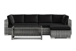 Comfort Garden Loungemøbler Salg|Loungesett-Bahamas utendørs divansofa 5-seters med vendbar divan og bord med hylle