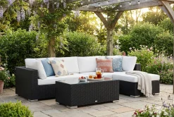 Comfort Garden Loungemøbler Salg|Loungesett-Bahamas utendørs divansofa 5-seters med vendbar divan og bord