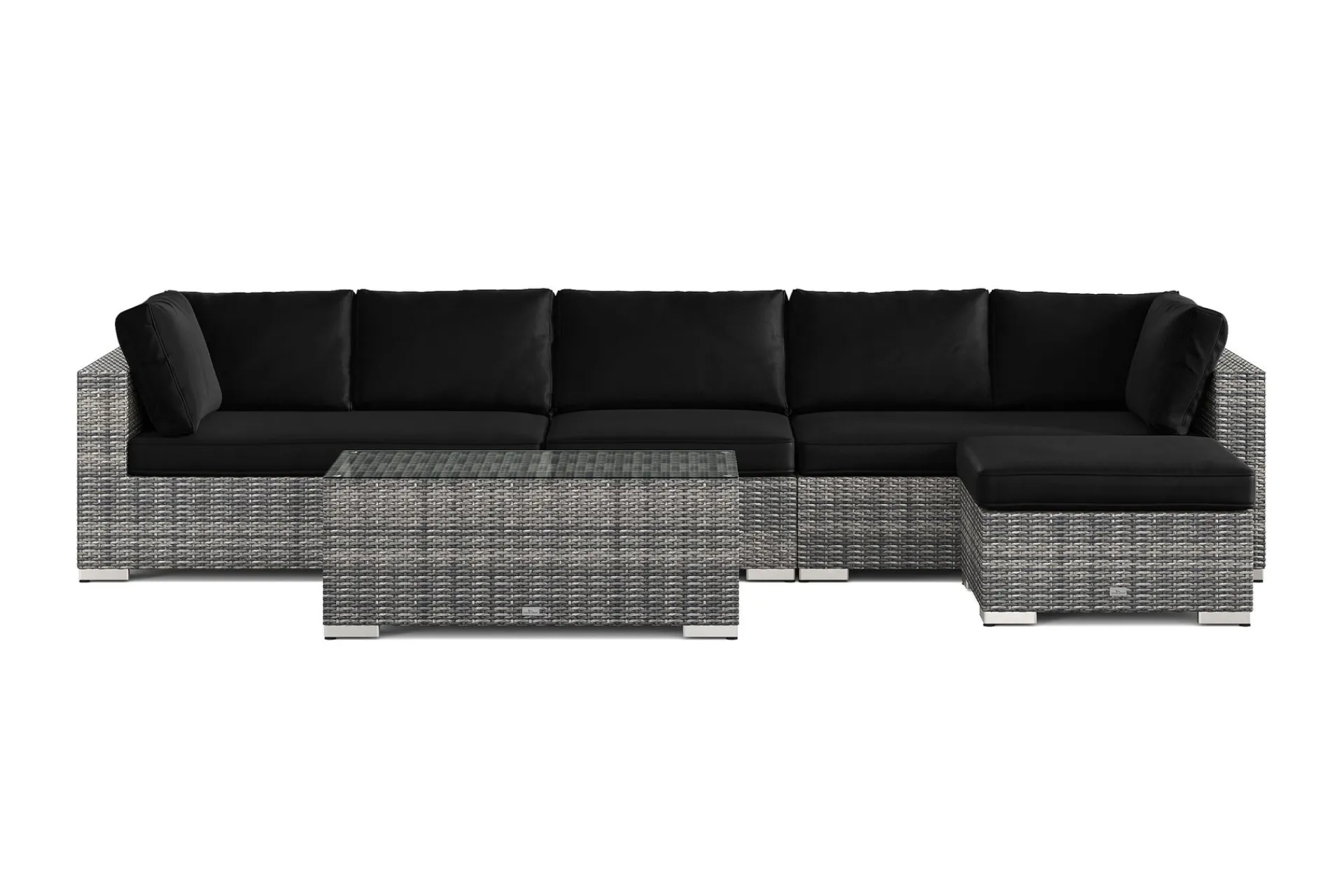Comfort Garden Loungemøbler Salg|Loungesett-Bahamas utendørs divansofa 6-seters med vendbar divan og bord