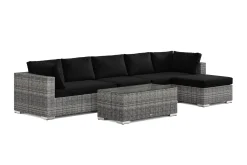 Comfort Garden Loungemøbler Salg|Loungesett-Bahamas utendørs divansofa 6-seters med vendbar divan og bord