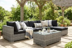 Comfort Garden Loungemøbler Salg|Loungesett-Bahamas utendørs divansofa 6-seters med vendbar divan og bord