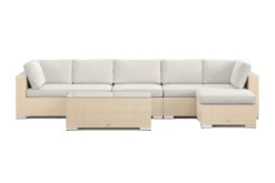 Comfort Garden Veranda & Terrasse-Bahamas utendørs divansofa 6-seters med vendbar divan og bord