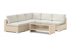 Comfort Garden Bahamas utendørs hjørnesofa 6-seters vendbar med bord