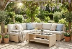 Comfort Garden Bahamas utendørs hjørnesofa 6-seters vendbar med bord