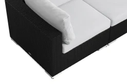 Comfort Garden Bahamas utendørs hjørnesofa 5-seters vendbar med åpen avslutning og bord