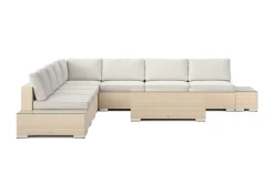 Comfort Garden Loungemøbler Salg|Loungesett-Bahamas utendørs hjørnesofa 7-seters vendbar med åpen avslutning og bord