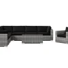 Comfort Garden Bahamas utendørs hjørnesofa 8-seters vendbar med lenestol og bord