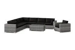Comfort Garden Bahamas utendørs hjørnesofa 8-seters vendbar med lenestol og bord