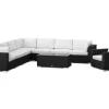 Comfort Garden Bahamas utendørs hjørnesofa 5-seters vendbar og bord med hylle
