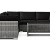 Comfort Garden Bahamas utendørs hjørnesofa 5-seters vendbar og bord med hylle