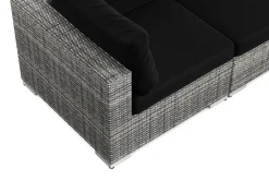 Comfort Garden Bahamas utendørs hjørnesofa 5-seters vendbar og bord med hylle