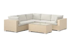 Comfort Garden Veranda & Terrasse-Bahamas utendørs hjørnesofa 5-seters vendbar med bord