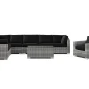 Comfort Garden Loungemøbler Salg-Bahamas utendørs L-sofa høyre 8-seters med lenestol og bord