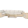 Comfort Garden Bahamas utendørs L-sofa høyre 8-seters med lenestol og bord med hylle