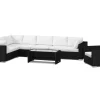 Comfort Garden Veranda & Terrasse|Loungesett-Bahamas utendørs L-sofa høyre 8-seters med lenestol og bord med hylle