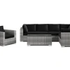 Comfort Garden Bahamas utendørs L-sofa venstre 7-seters med lenestol og bord