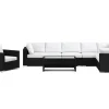 Comfort Garden Bahamas utendørs L-sofa venstre 8-seters med lenestol og bord med hylle