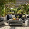 Comfort Garden Bahamas utendørs L-sofa venstre 7-seters med lenestol og bord med hylle