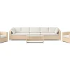 Comfort Garden Bahamas utendørs sofagruppe 6-seters med to lenestoler og bord med hylle