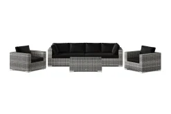 Comfort Garden Veranda & Terrasse|Loungemøbler Salg-Bahamas utendørs sofagruppe 6-seters med to lenestoler og bord