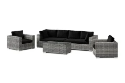 Comfort Garden Veranda & Terrasse|Loungemøbler Salg-Bahamas utendørs sofagruppe 6-seters med to lenestoler og bord