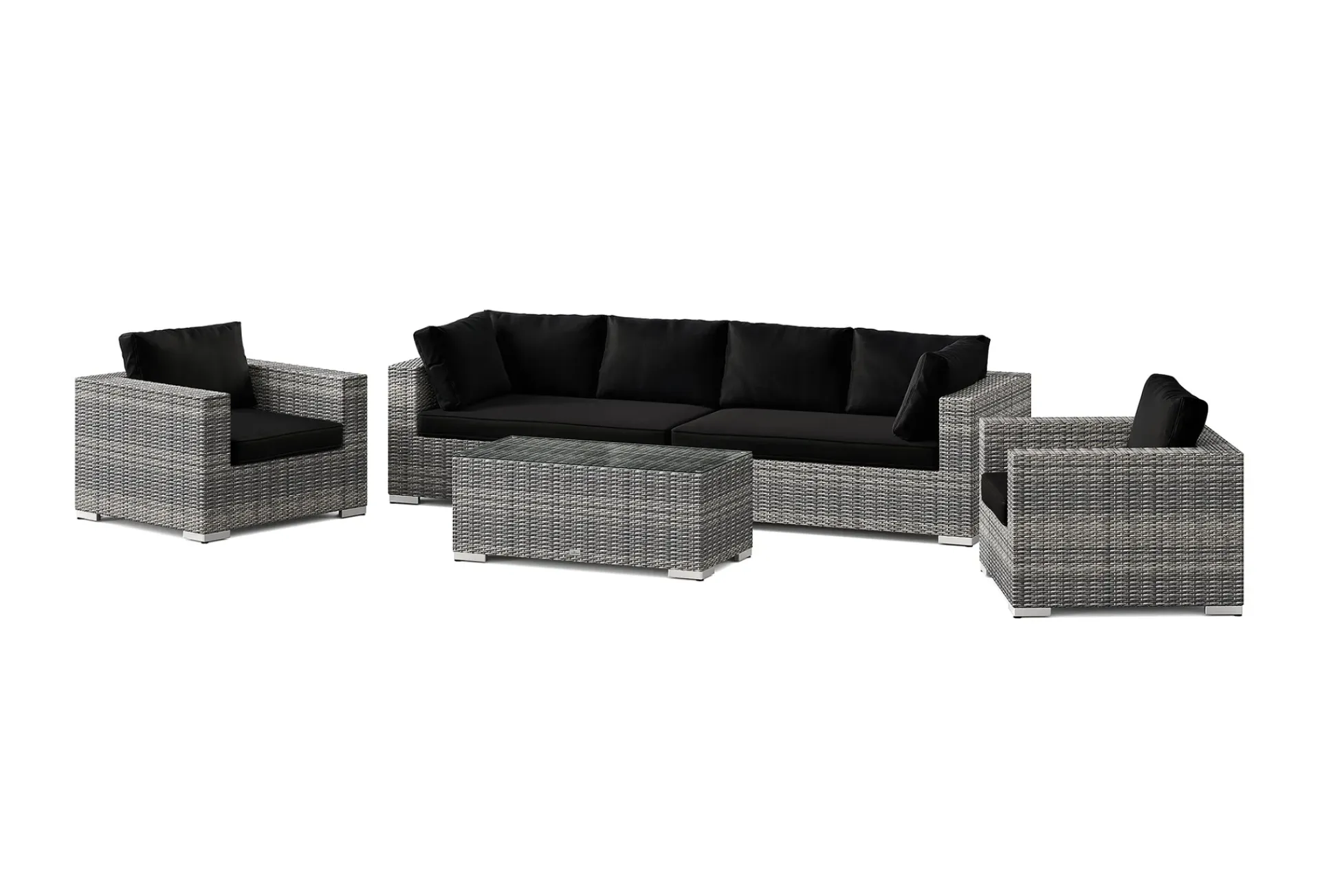 Comfort Garden Veranda & Terrasse|Loungemøbler Salg-Bahamas utendørs sofagruppe 6-seters med to lenestoler og bord