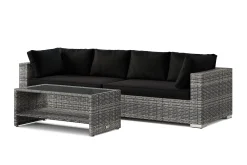 Comfort Garden Bahamas utesofa 4-seters med bord og hylle