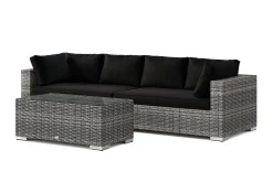 Comfort Garden Veranda & Terrasse-Bahamas utesofa 4-seters med bord Grå