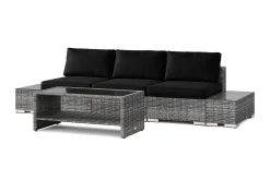 Comfort Garden Bahamas utesofa 3-seters med bord med hylle