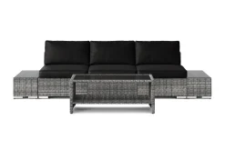 Comfort Garden Bahamas utesofa 3-seters med bord med hylle