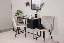 Venture Home Kontorbord-Bakal Skrivebord 95 cm med Oppbevaring Skap Svart