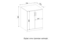 Oppbevaringsskap|Skap-Baksi Baderomskap 70 cm Hvit