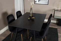 Venture Home Balisa Spisegruppe 120 cm inkl. 4 Pontus Fløyelsstoler