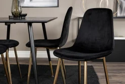 Venture Home Balisa Spisegruppe 120 cm inkl. 4 Pontus Fløyelsstoler