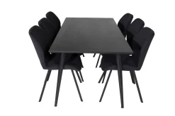 Venture Home Spisegrupper-Balisa Spisegruppe 180 cm inkl. 6 Sumoas Stoler Svart