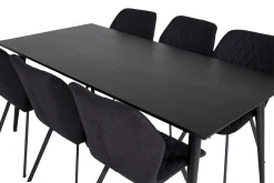 Venture Home Spisegrupper-Balisa Spisegruppe 180 cm inkl. 6 Sumoas Stoler Svart