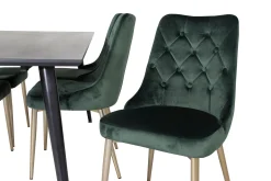 Venture Home Spisegrupper-Balisa Spisegruppe 180 cm inkl. 6 Valerie Lyx Stoler Svart