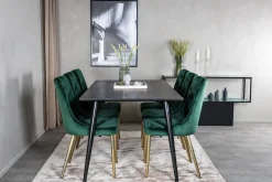 Venture Home Spisegrupper-Balisa Spisegruppe 180 cm inkl. 6 Valerie Lyx Stoler Svart