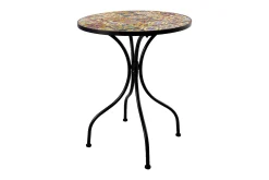 Cafesett|Balkonggrupper-Balkongset Morocco Bord Och 2 Stolar Mosaik Black, Multicolor