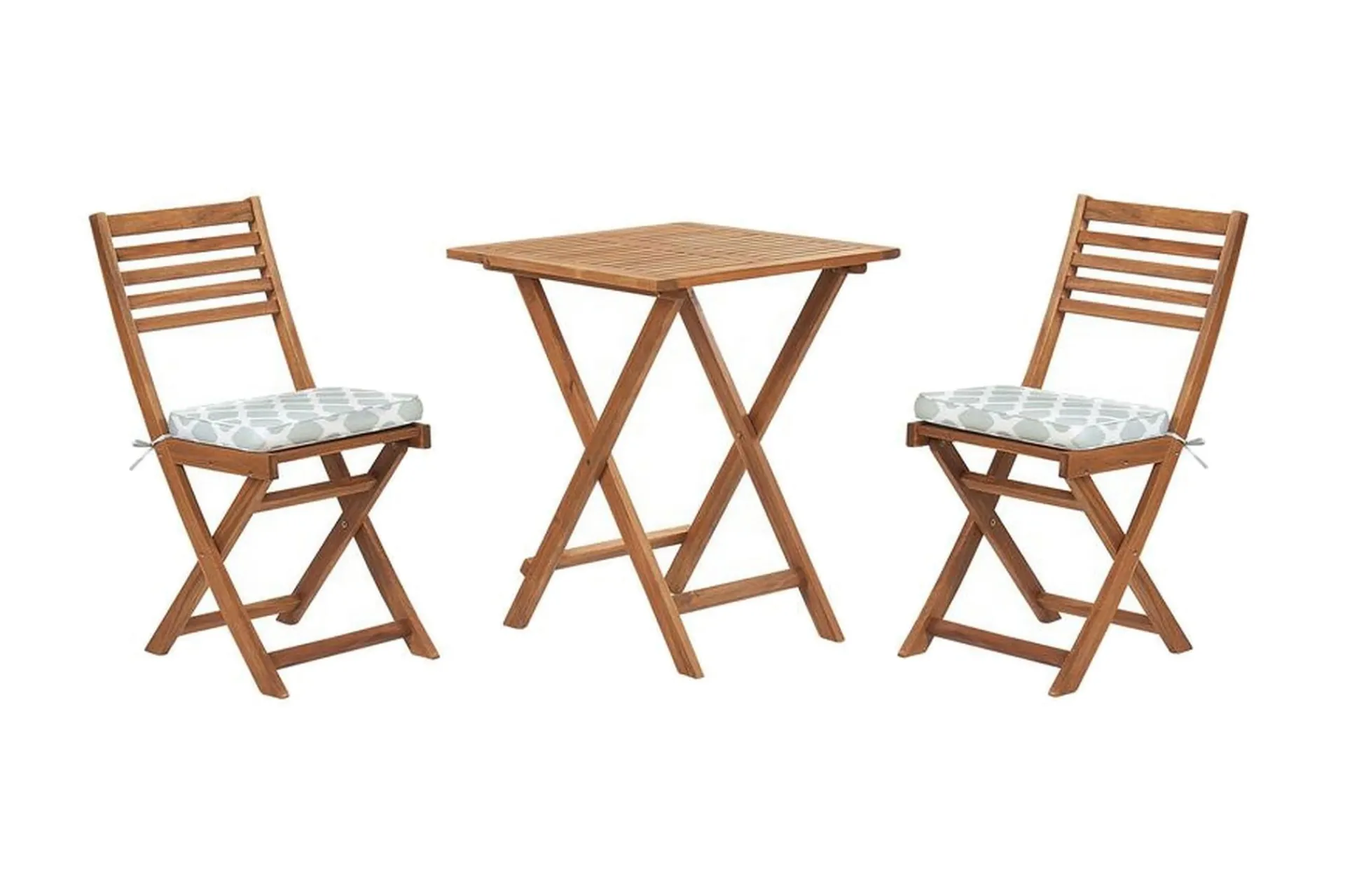 Balkongsett Bord + 2 Stoler Brun / Mintgrønn