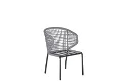 Cafesett|Balkonggrupper-Balkongsett grå/svart PALMI Grey