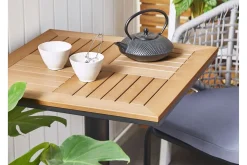 Cafesett|Balkonggrupper-Balkongsett grå/svart PALMI Grey