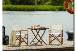 Cafesett|Balkonggrupper-Balkongsett Hvit/ beige MOLISE / SPELLO Tre/Natur