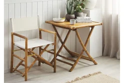 Cafesett|Balkonggrupper-Balkongsett Hvit/ beige MOLISE / SPELLO Tre/Natur