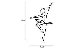 Skilt-Ballerina 1 Veggdekor Svart